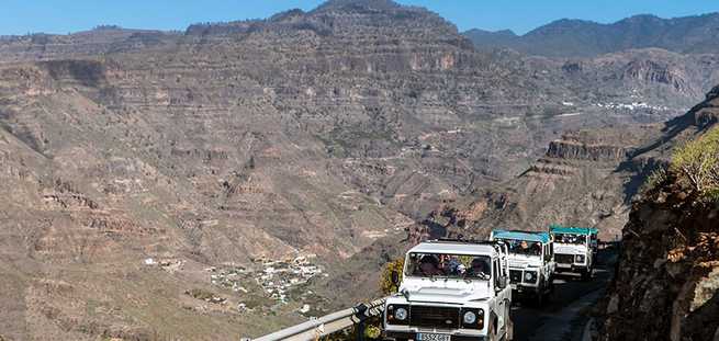 Jeepsafari-route door de bergen van Gran Canaria