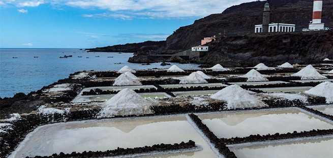 Afbeelding van de Zoutvelden op La Palma tijdens de privé-jeepexcursie